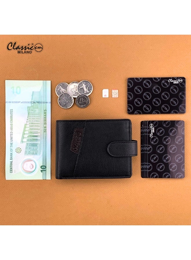 Classic Milano Men’s Wallet – Slim Bifold Leather Wallet for Men with RFID Blocking, Multiple Card Slots & Coin Zip – Stylish Mens Purse Wallets Gift for Husband, Father - Image 4